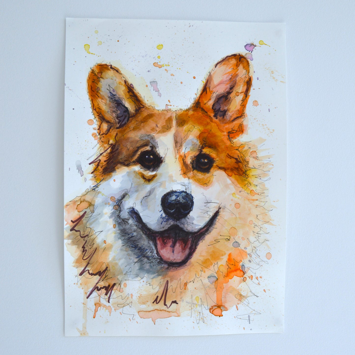Custom Watercolour Pet Portrait Painting